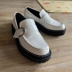 Circus ny white loafers platform size 9